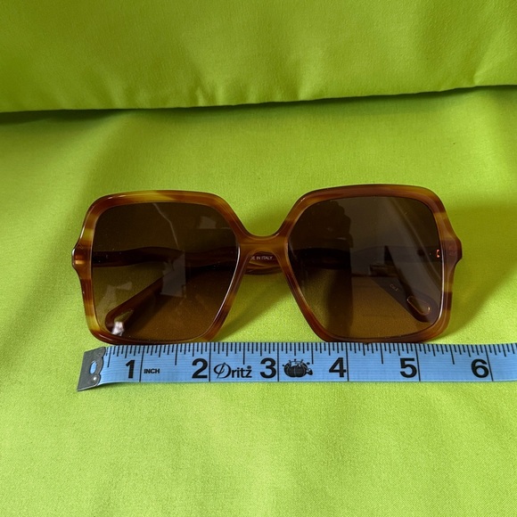 Chloé Brown Tortoiseshell Square Oversized Sunglasses - Picture 5 of 5
